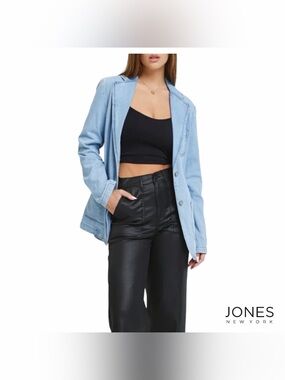 Vintage Jones New York Denim Blazer *See All Photos